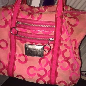 Pink coach bag,